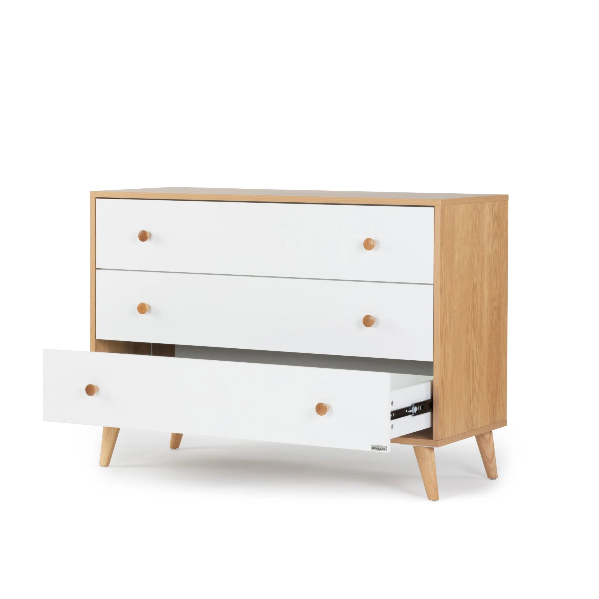 Austin 3-Drawer Dresser (Red Oak + White) - Image 4