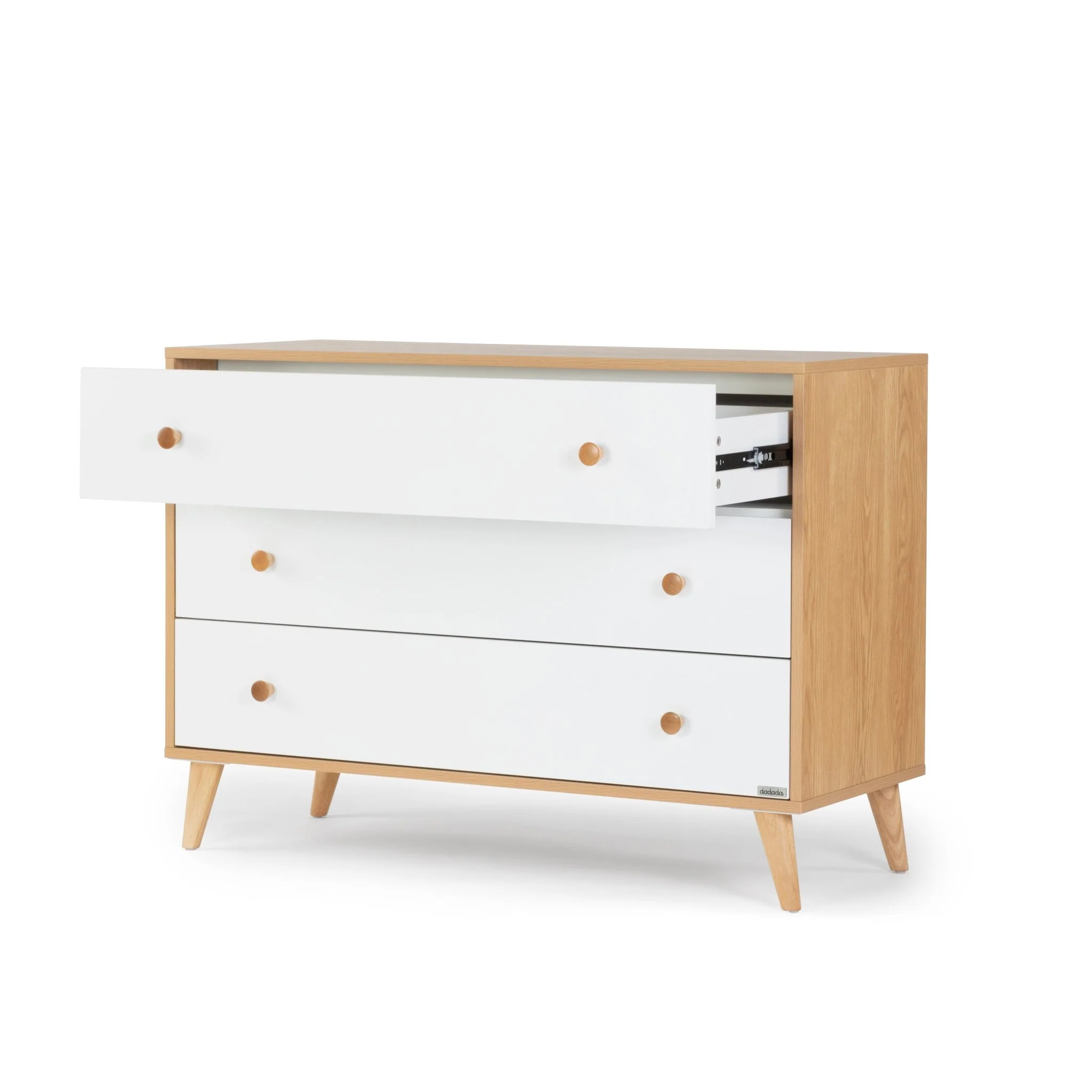 Austin 3-Drawer Dresser (Red Oak + White) - Image 6