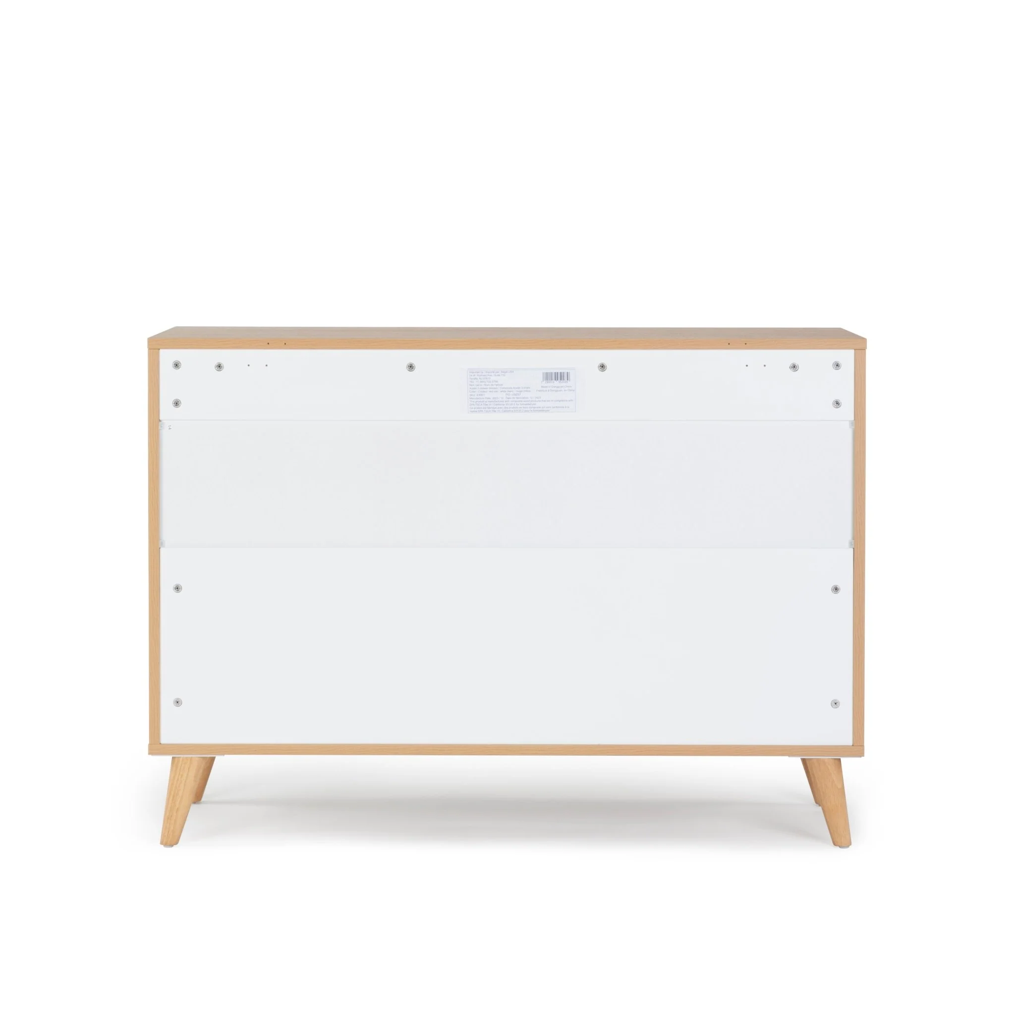 Austin 3-Drawer Dresser (Red Oak + White) - Image 8