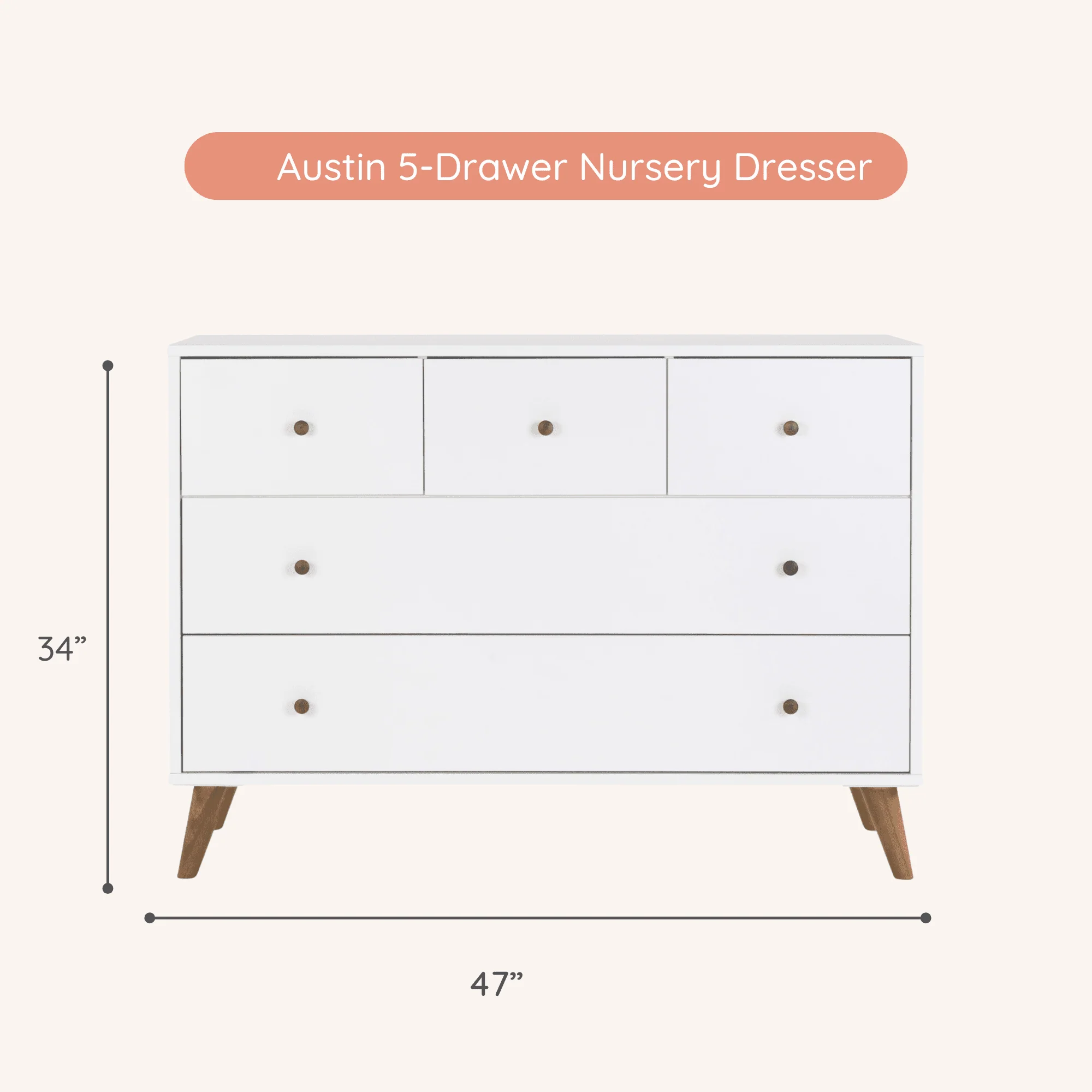 Austin 5-Drawer Nursery Dresser - Image 20