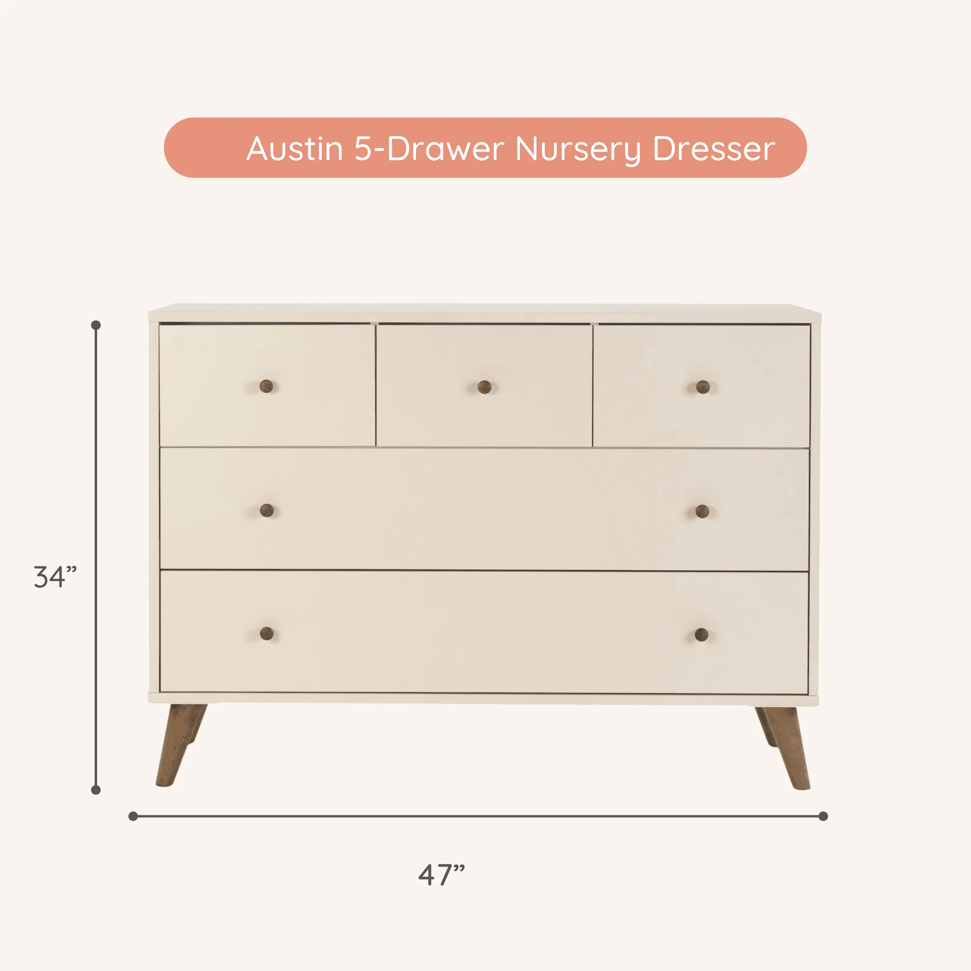Austin 5-Drawer Nursery Dresser - Image 36