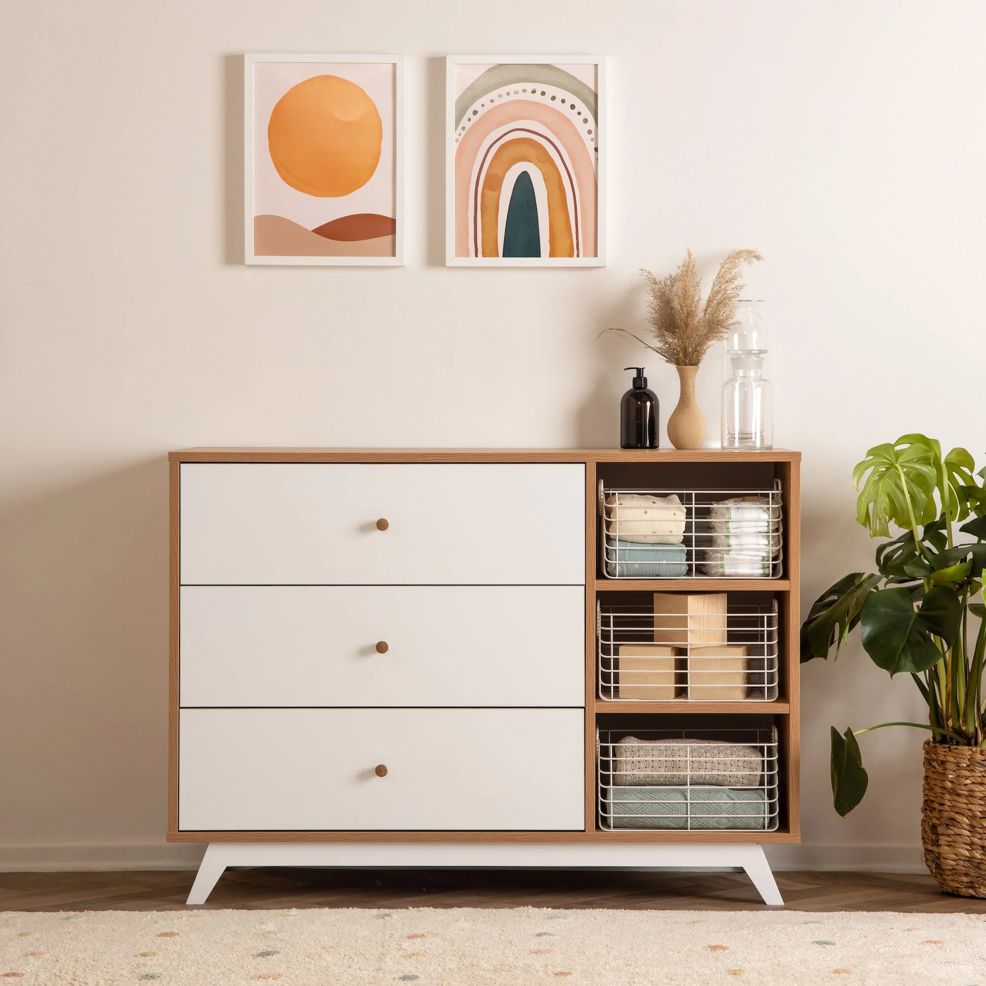 Central Park 3-Drawer, Two Shelf Nursery Dresser - Image 13