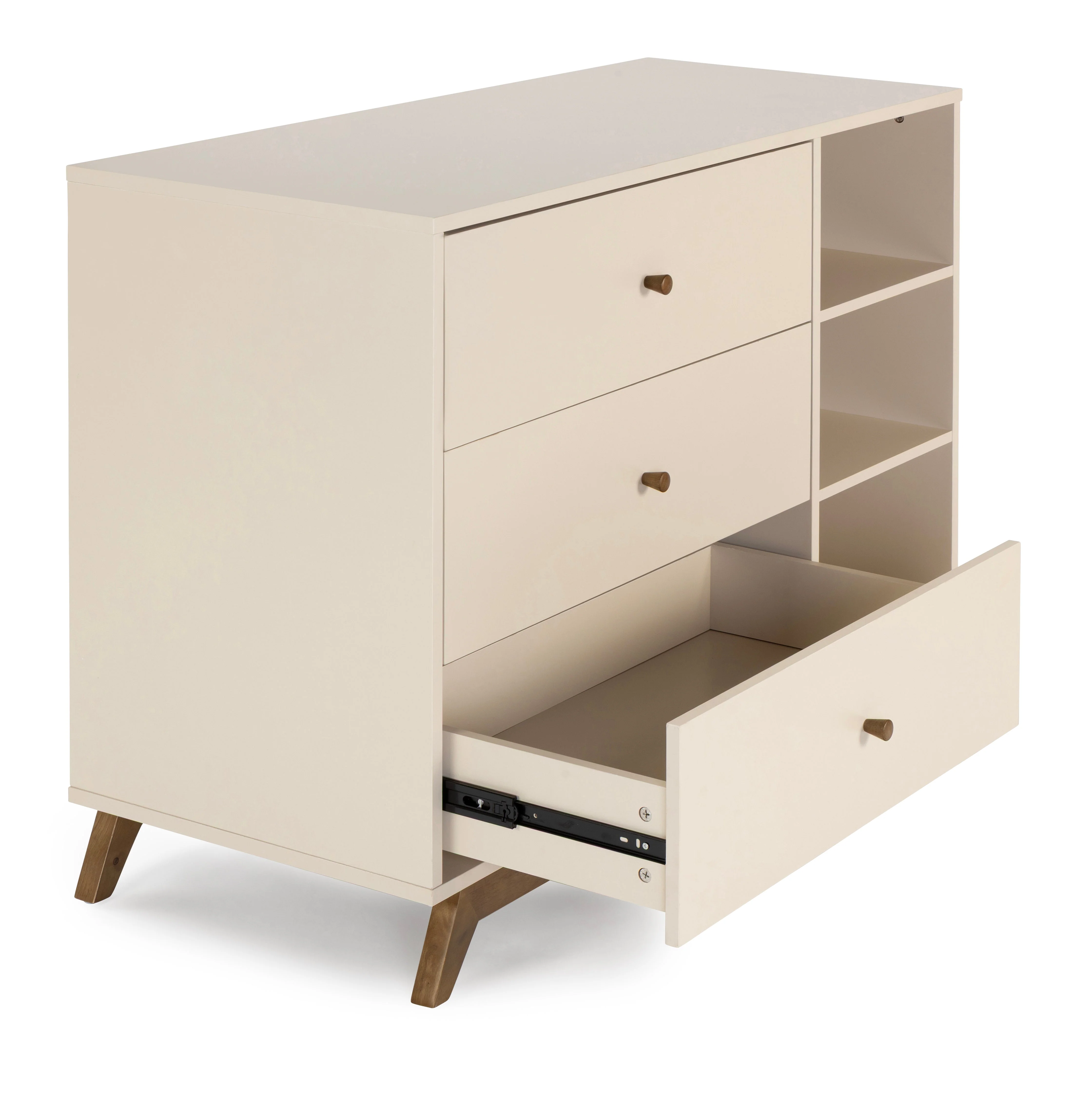 Central Park 3-Drawer, Two Shelf Nursery Dresser - Image 38