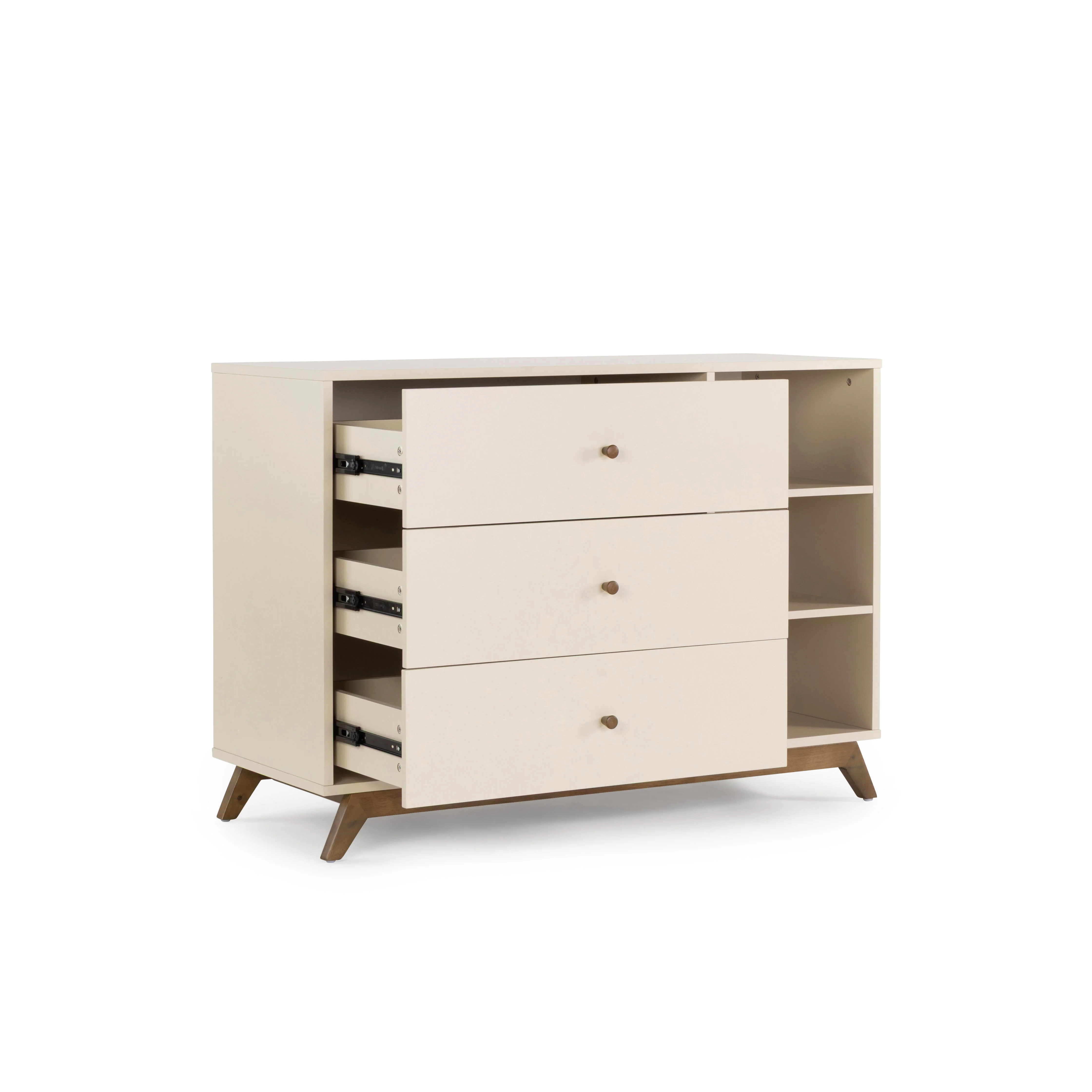 Central Park 3-Drawer, Two Shelf Nursery Dresser - Image 40