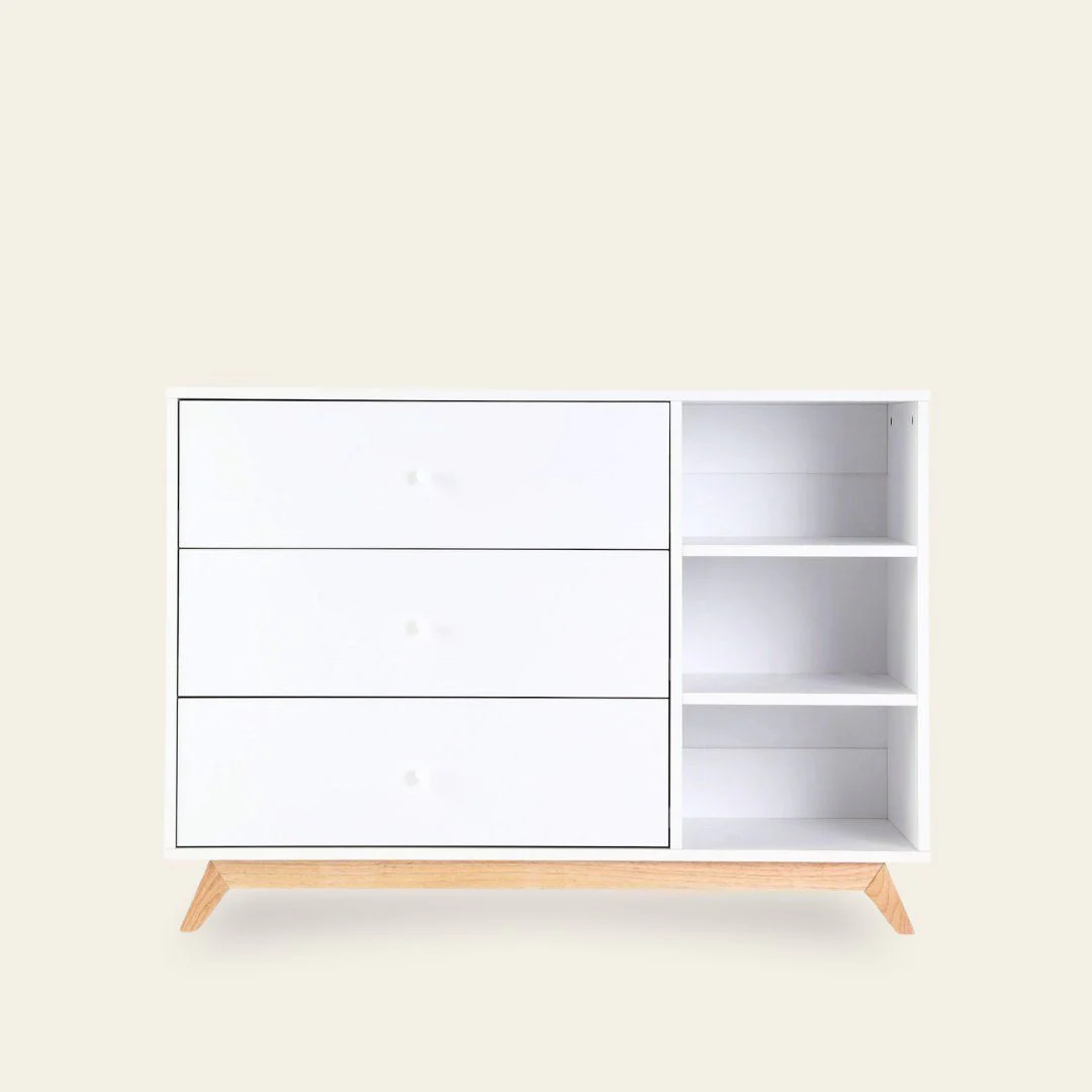 Central Park 3-Drawer, Two Shelf Nursery Dresser - Image 7