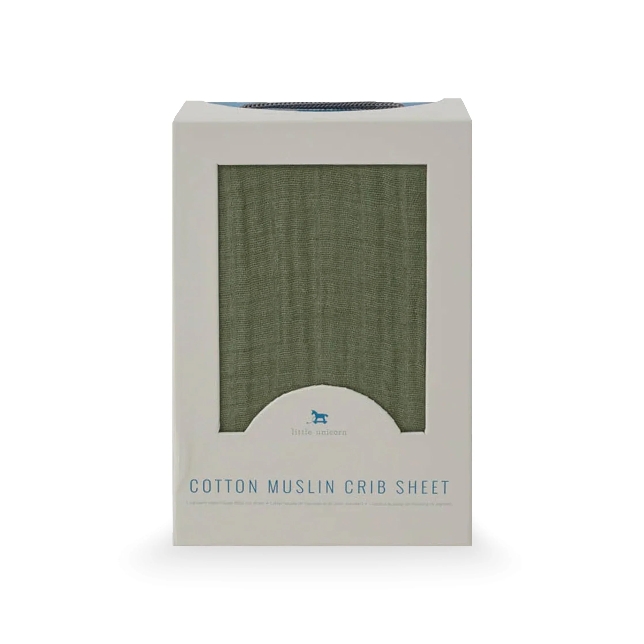 Cotton Muslin Crib Sheet - Fern - Image 3