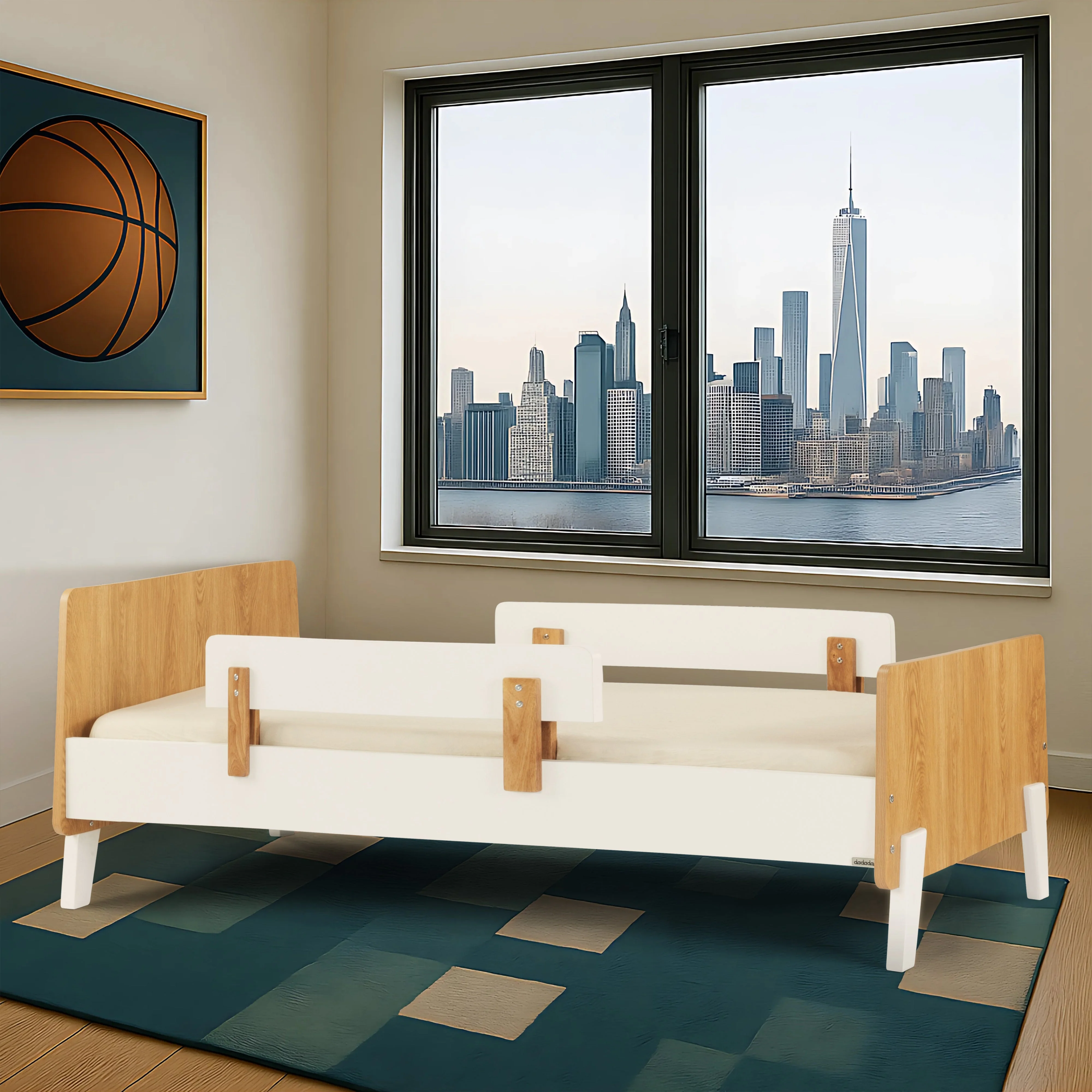 Fun Twin Bed with Safety Guardrails for Kids - Image 19