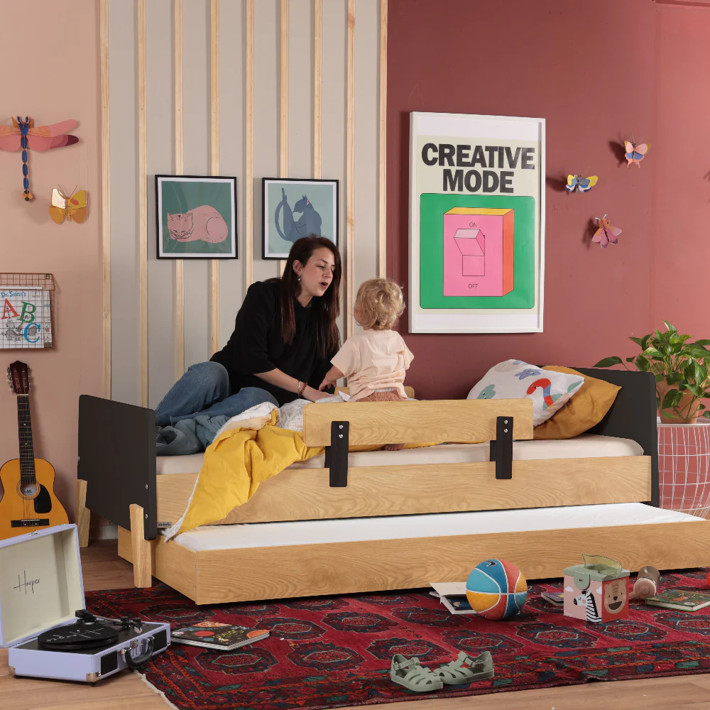 Fun Twin Bed with Safety Guardrails for Kids - Image 29