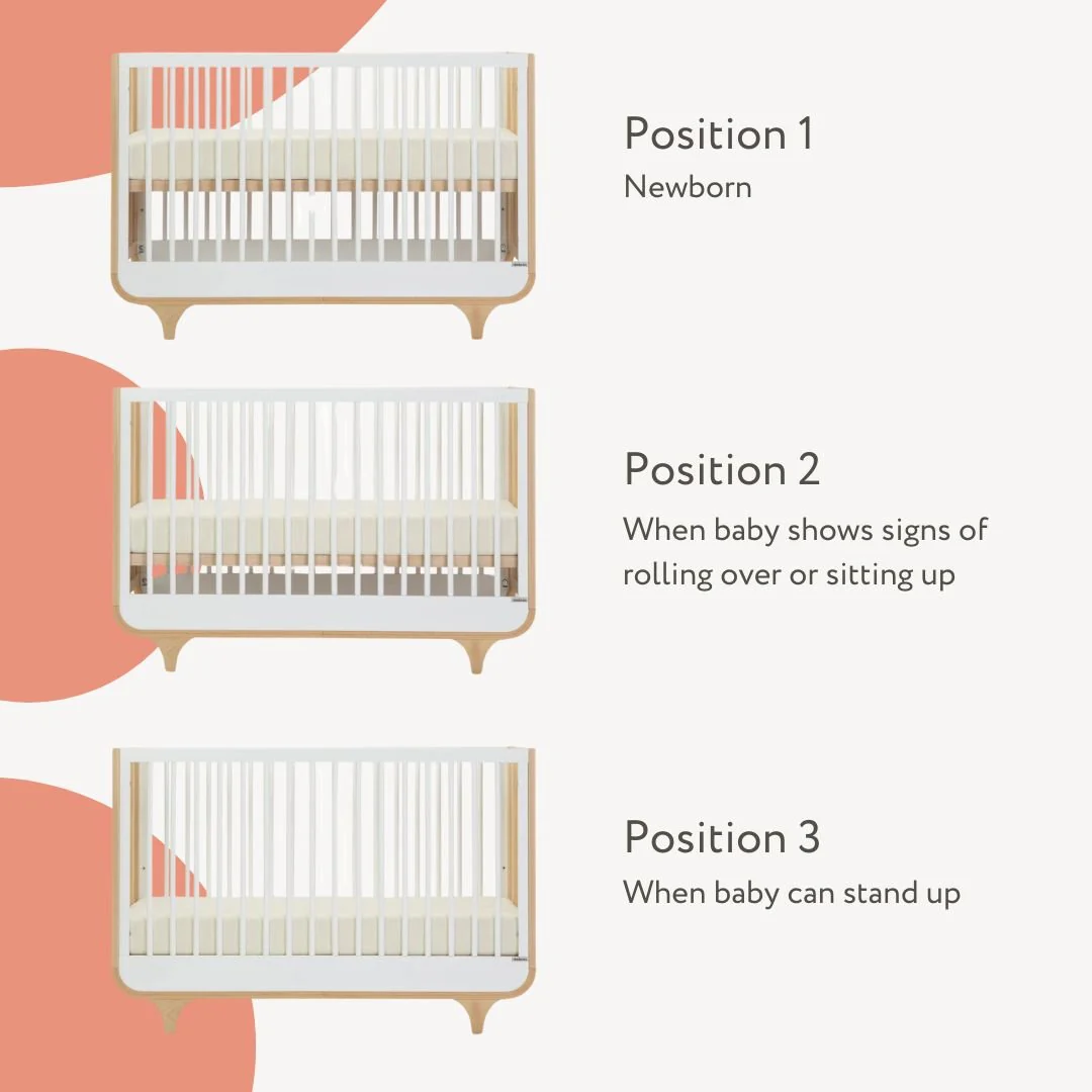 Jolly 3-in-1 Convertible Crib + Free Toddler Rail - Image 12