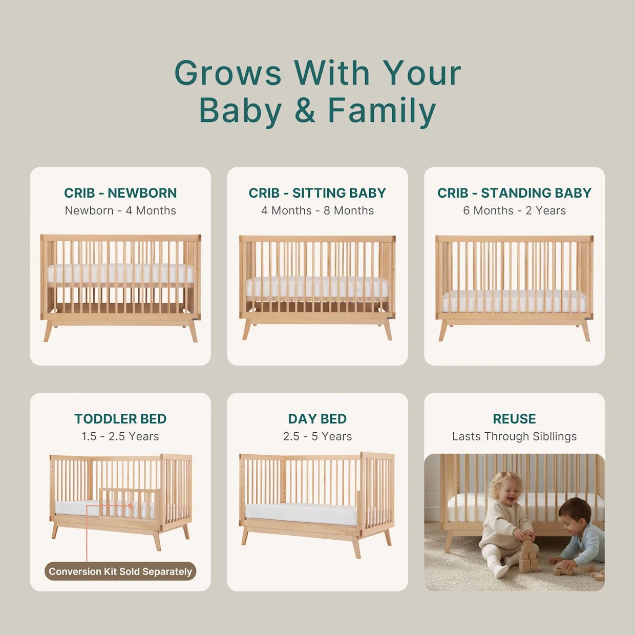 Soho 3-in-1 Convertible Crib - Image 3